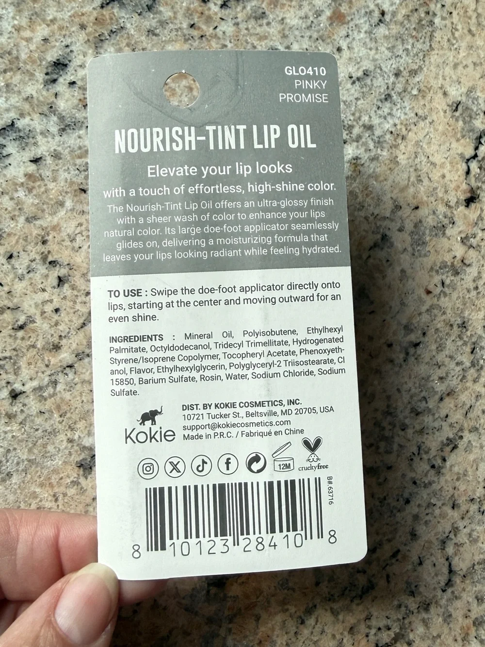Kokie Pinky Promise Nourish Tint Lip Oil - Pink Shine